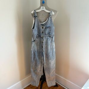 Vintage Girls Jet Set Acid/Stone Wash Denim Jumpsuit 10